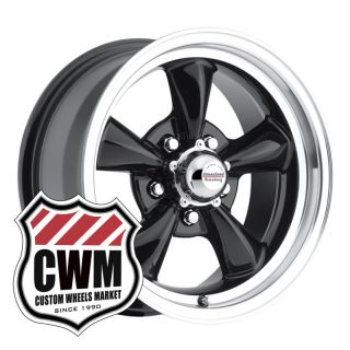 Black Classic Wheels Rims 5x4 75 lug pattern for Chevy El Camino 59 81