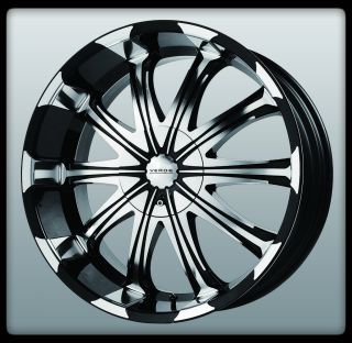 V51 Avatar Black Machined Silverado Colorado Tahoe Wheels Rims