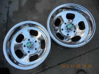 NEWLY POLISHED 15x8 5 E T SLOT MAG WHEELS CHEVY FORD MOPAR GASSER MAGS