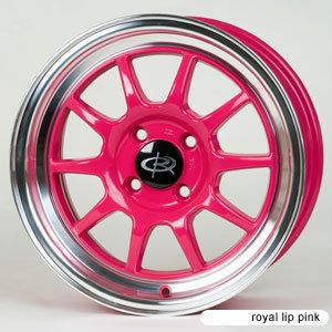 Rota GT3 15x7 4x100 ET40 67 1 Hub Pink Rims Wheels