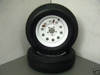 New 15 Trailer Tires on 5 Lug White Rims 205 75D15