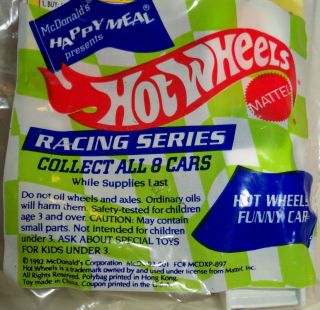 1992 McDonalds Hot Wheels Racing Series Hot Wheels Funny Car