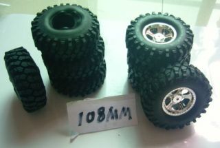 Crawler RC Truck 1 9 Tires 4 and Wheels 4 108mm Fits Axial SCX10 RC4WD