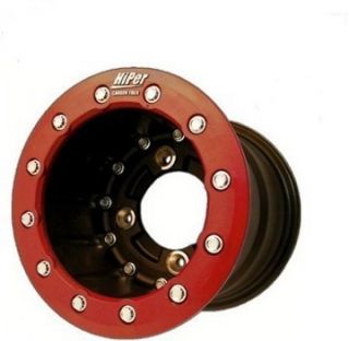 Hiper CF1 Rear Red Beadlock Wheels 10 10x9 3 6 4 110 Honda TRX250EX