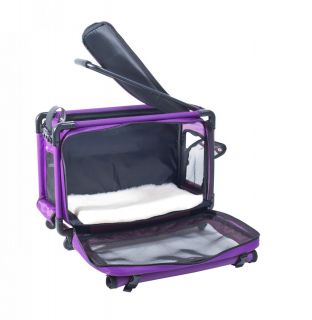 TUTTO Medium Pet Travel Carrier on Wheels 4220PPB Purple New