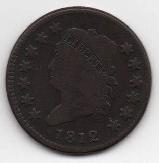 1812 Large Cent VG with A Small Reverse Philada Counterstamp