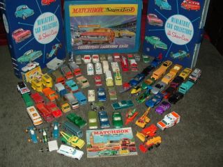 Vintage Matchbox Cars,Three Collector Cases, 1966 Catalog. Lesney and