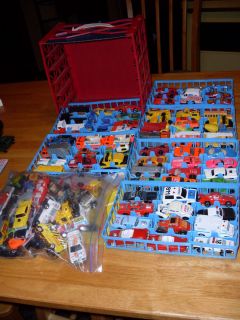 Hot Wheels and Matchbox Lot of 100 Cars with Garage Storage Case