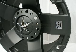XD775 Rockstar Matte Black 5 6 8 Lug Wheels Rims Free Lugs