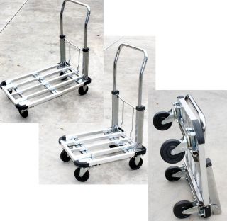 220 lb Aluminum 28 Flat Moving Sturdy Extendible Compact Hand Cart