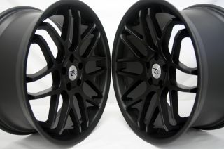 Black 350Z 370Z Concave 20 Inch Wheels, 20x10 & 20x8.5 Flat Black Rims