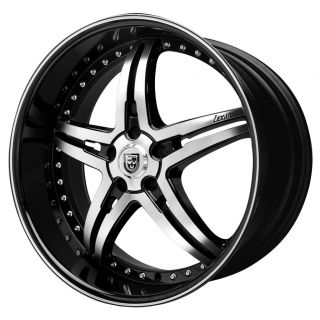 20 Lexani Wheels LX 15 Black Rims Tires Stagger 350Z BMW Camaro