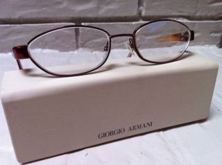 EUC Giorgio Armani 386 Womens Optical Eyeglasses frames cherry brown