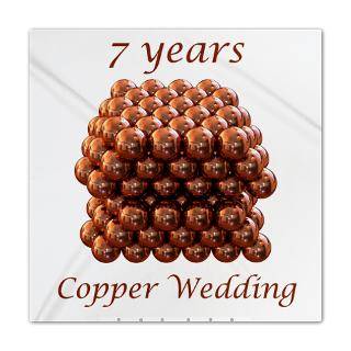 Copper Wedding. Copper atoms celebrating seven years of marriage