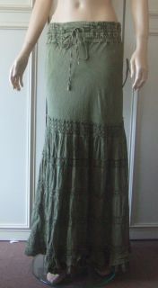 SOLITAIRE by Ravi Khosla Long Green Skirt. BNWT Only £12.50 Original