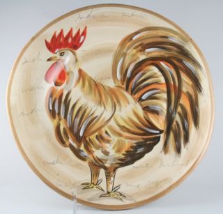Tabletops Gallery Romalo Rooster 11 5 in Dinner Plate