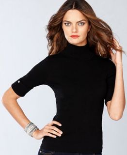 INC International Concepts Short Sleeve Turtleneck Sweater, also