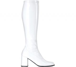 Womens Funtasma Gogo 300   White Stretch Patent Boots