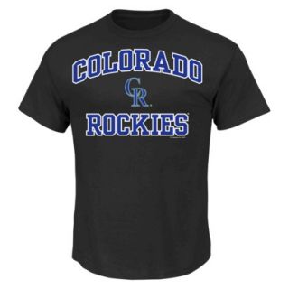 MLB Mens Colorado Rockies T Shirt   Black (XL)