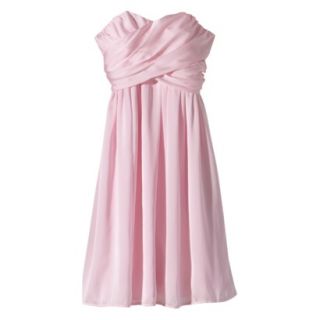 TEVOLIO Womens Plus Size Satin Strapless Dress   Pink Lemonade   26W