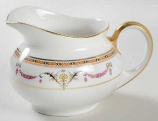 Heinrich   H&C St Germaine Creamer, Fine China Dinnerware   Swags With Pink Rose