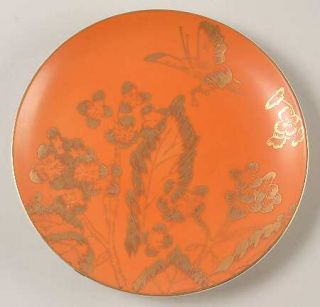 Dorothy Thorpe Persimmon Bread & Butter Plate, Fine China Dinnerware   Orange Ba