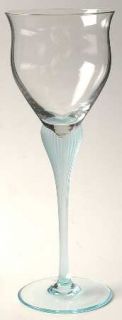 Mikasa Sea Mist Turquoise/Frosted Stem Water Goblet   Turquoise/Frostdstem