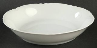 Thomas Tho4 Coupe Soup Bowl, Fine China Dinnerware   All White,Scalloped