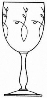 Tiffin Franciscan Trellis Water Goblet   Stem #17657, Cut