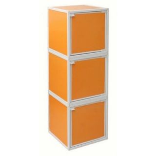 Way Basics 3 Cube Modular Storage Box WB BOX3 Color: Orange