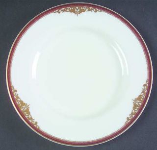 Mikasa Monarchy Claret Bread & Butter Plate, Fine China Dinnerware   Bone, Rust