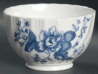 Royal Worcester Blue Sprays (White) Open Sugar Bowl, Fine China Dinnerware   Blu