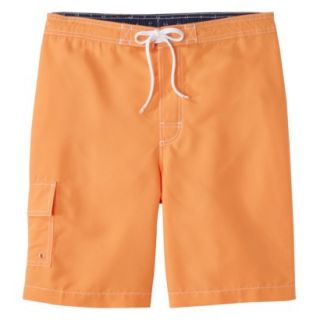 Merona Mens 9 Solid Board Shorts   Orange XXL