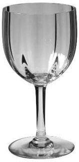 Baccarat Montaigne Optic Water Goblet   Optic Bowl, Smooth Stem