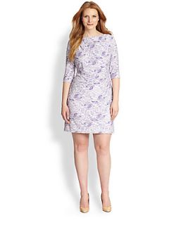 Kay Unger, Sizes 14 24 Stretch Lace Dress   Purple