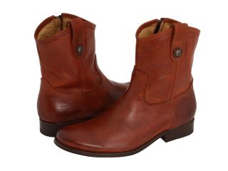 Frye Melissa Button Short Cowboy Boots (Mahogany)