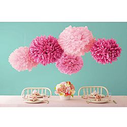 Martha Stewart Celebrate Pink Decor Pom Poms (pack Of 5) (PinkPackage includes five (5) tissue paper pom poms, five (5) wire sectionsAssembly required Package dimensions: 10.5 inches high x 11.25 inches wide x 0.75 inches deepModel: 44 10046 )