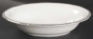 Wedgwood Crown Platinum (Made In England) 9 Oval Vegetable Bowl, Fine China Din
