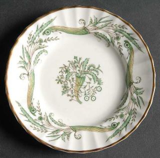 Royal Worcester Collingwood Bread & Butter Plate, Fine China Dinnerware   Green