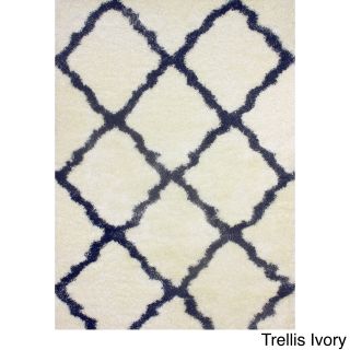 Nuloom Moroccan Ivory Trellis Shag Rug (92 X 12)