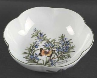 Royal Worcester Worcester Herbs Green Trim Large Round Scalloped Dish, Fine Chin