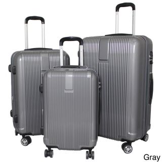 American Traveler 3 piece Hardside Lightweight Expandable Spinner Luggage Set (PolycarbonateColor options: Grey, black, blueHandle: Retractable handle system provide optimum mobilityWheeled: YesWheel type: Four 360 degree spinner wheels systemClosure: Del
