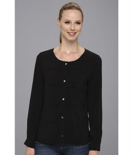Calvin Klein L/S Blouse Womens Long Sleeve Button Up (Black)