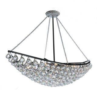 Warehouse Of Tiffany Heracles 6 light Black Chandelier (Metal and crystalSetting: IndoorFixture finish: BlackNumber of lights: 6Requires six (6) 40 watt bulbs (not included)Dimensions: 28 inches high x 10 inches wide x 22 inches deepThis fixture does need