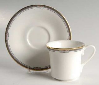 Royal Doulton Musicale Flat Cup & Saucer Set, Fine China Dinnerware   Palladio L