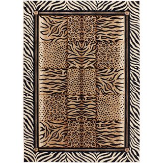 Flora 108753 Contemporary Beige Area Rug (710 X 103) (100 percent PolypropyleneLatex: NoPile Height: 0.39 inchesStyle: ContemporaryPrimary color: BeigeSecondary colors: Black, tanPattern: Animal Tip: We recommend the use of a non skid pad to keep the rug 