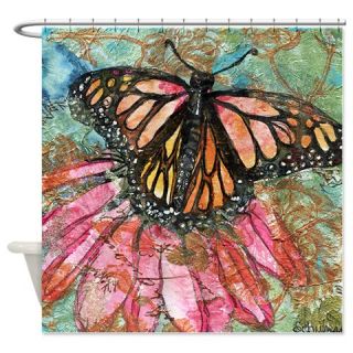 CafePress Orange Butterfly Fairy Bathroom Shower Curtain Free Shipping! Use code FREECART at Checkout!