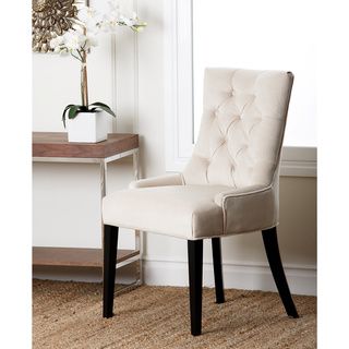 Abbyson Living Napa Cream Fabric Tufted Dining Chair (CreamDining chair tufted back frame for elegant design Seat dimensions: height: 19.5 inches x 22 inches wide x 22 inches deepChair dimensions: 36.5 inches high x 22.5 inches wide x 24.5 inches deep Cha