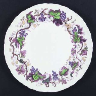 Wedgwood Old Vine Purple Multicolor Dinner Plate, Fine China Dinnerware   Purple