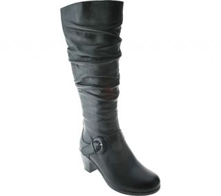 Womens Spring Step Caribou   Black Leather Boots